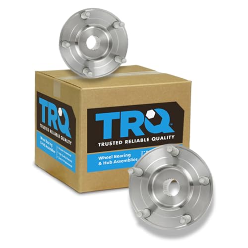 Image of TRQ Rear Driver and Passenger Side Wheel Bearing and Hub Assembly Set 2 Piece Compatible with 2007-2010 Ford Edge AWD 2007-2010 Lincoln MKX AWD