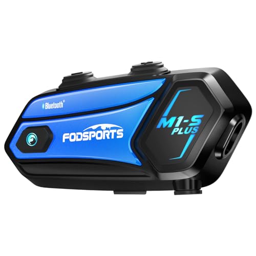 FODSPORTS M1-S Plus Motorcycle Bluetooth Headset with Music Sharing, One-Click Pairing, Microphone...