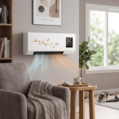 2-in-1 Portable Wall Air Conditioner and Space Heater, Ductless AC Unit with Remote Control, Quiet Smart Cooling and Heating System for Home and Bedroom
