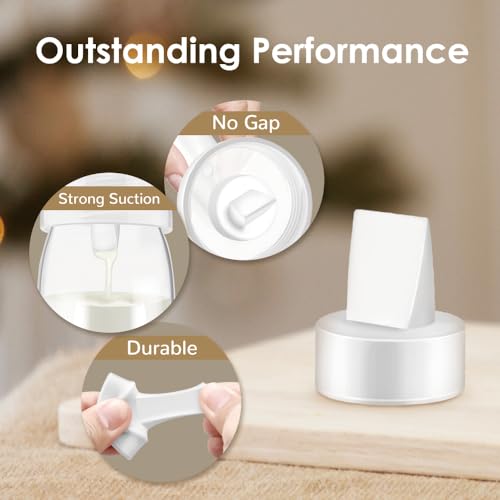 Image of Maymom 19mm Flange and Duckbill Valve Compatible with Spectra S1 S2 Breastpump Not Original S2 Accessories Not Original Spectra Replacement Duckbill Valve and Flange