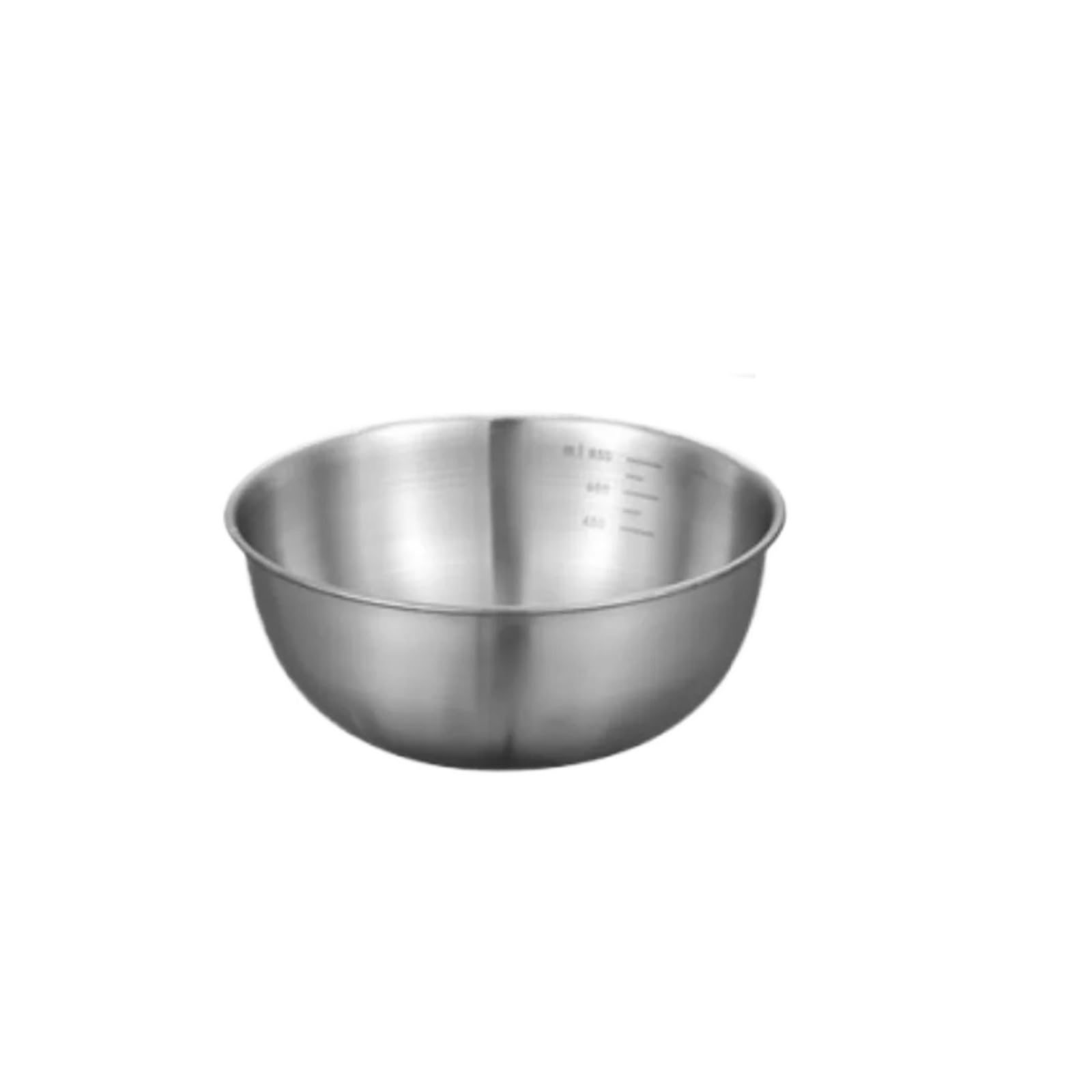 Zestaw misek do mieszania ze stali nierdzewnej do gotowania, pieczenia, przechowywania żywności. Niezbędne przybory kuchenne o dużej pojemności(Silver S 1pc)