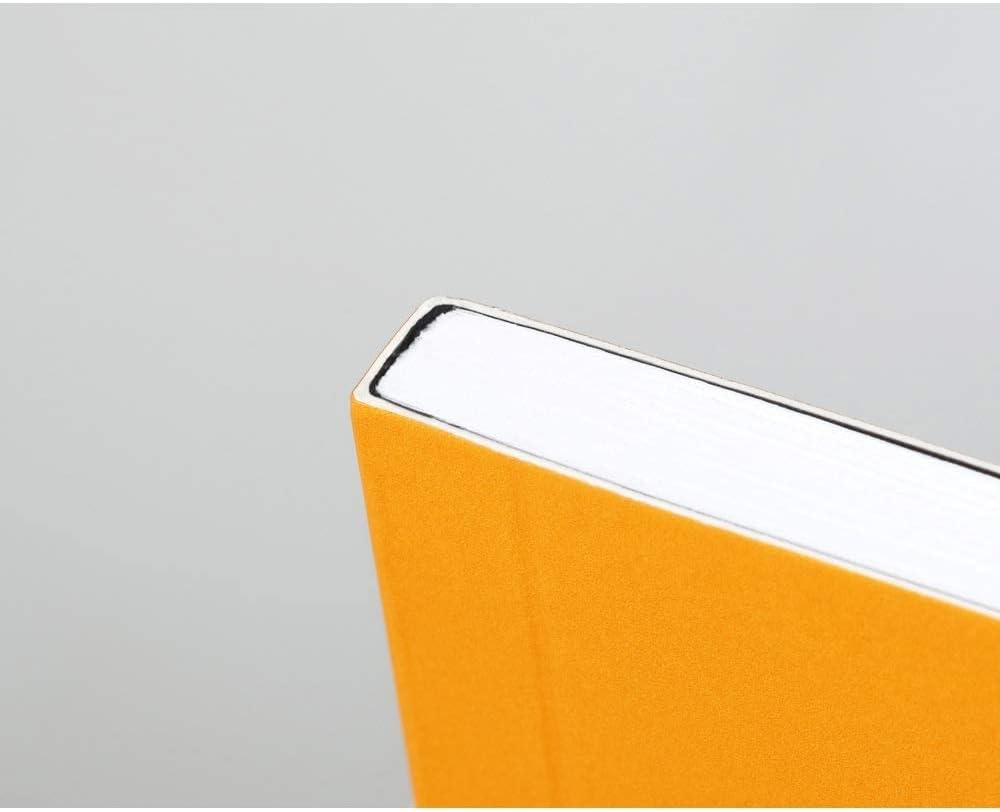RHODIA 118978C - Unlimited Orange Elastic Notebook - A5+ - Ruled - 120 Detachable Pages - White Clairefontaine Paper 80 g/m - Velvety Touch Cover