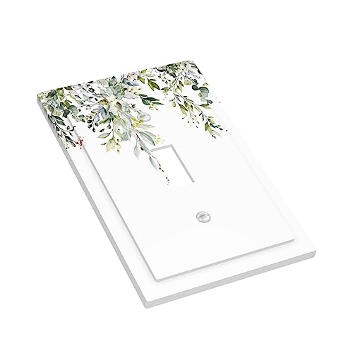 Placa frontal con hojas de acuarela para transformar los interruptores de tu hogar 4