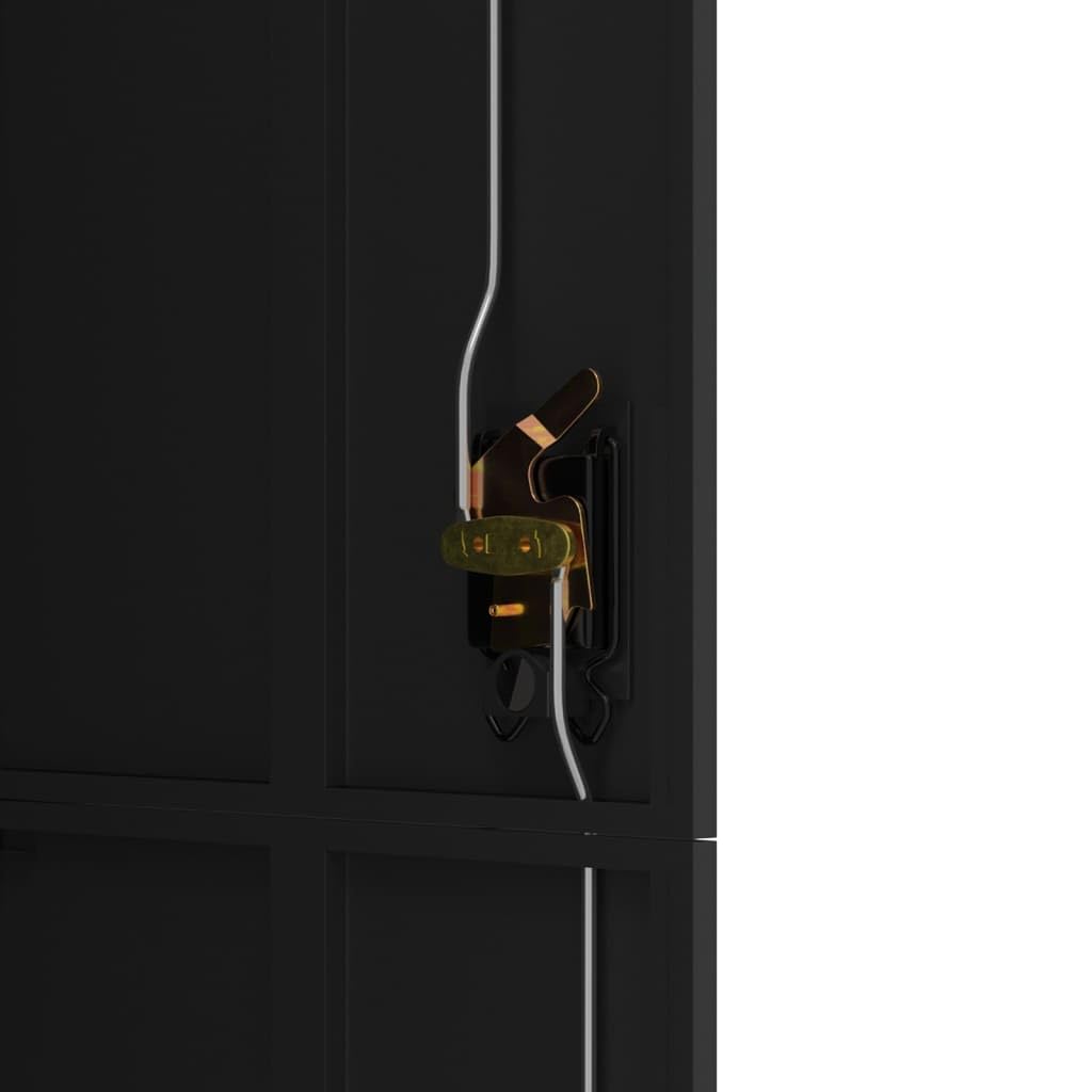vidaXL Armadio Classificatore Nero 90x40x180 cm in Acciaio