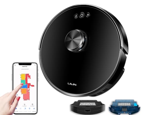 Robô aspirador de pó LILIN XR500,Navegação e mapeamento LIDAR,110/220V Bivolt,Controle de voz WiFi,S