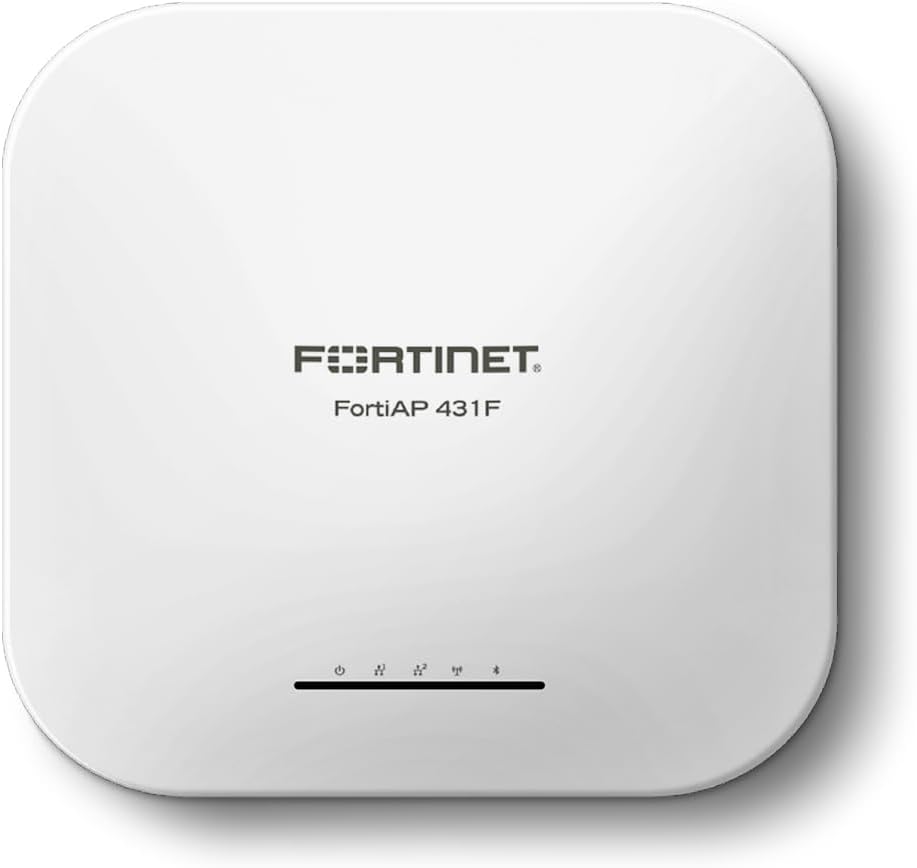 Fortinet FortiAP 431F | 4x4 Wi-Fi 6 (802.11ax), Indoor Wireless AP: Tri-Radio, Internal Antenna, 1 x 2.5 GE & 1 x GE RJ45 Ports (FAP-431F-A)