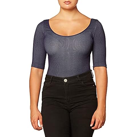 GUESS Women's Half Sleeve Rib Bodysuit Cover