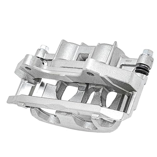 Image of Detroit Axle - Front Right Brake Caliper w /Bracket Replacement | for Lincoln MKS MKT Ford Explorer Taurus Flex Police Interceptor Utility Sedan Special Service Police Sedan