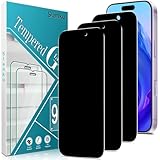 Slanku 3 Pack for iPhone 17 Privacy Screen Protector, 6.3-Inch, Full Coverage, 9H Tempered Glass Film, Anti Spy, Anti Scratch, NO Bubbles, Easy To Install