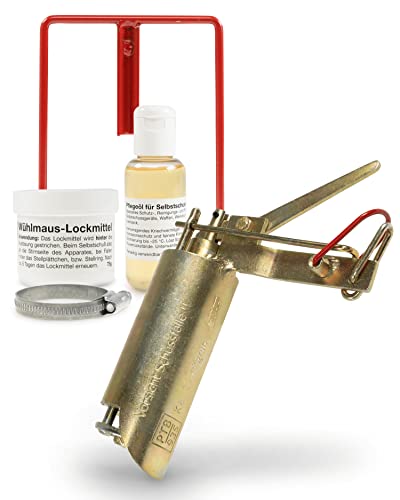 Preisvergleich Produktbild SICA Wühlmausschussfallen-Set - mit Wühlmaus-Lockmittel und Pflege-Öl - zuverlässige Falle für Wühlmäuse - tierschutzgerechte Wühlmausbekämpfung