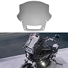 FATECIM 9 Windshield Windscreen Air Deflector for Harley 2022-2024 Low Rider ST El Diablo FXRST FXLRST (Smoke)