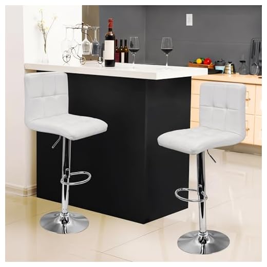 Kit 2 Banquetas Confort Gomos Estofada Couro Giratória c/regulagem (Branco)