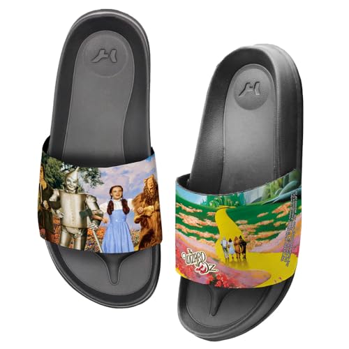 Popfunk Wizard of Oz Journey to the Emerald City Unisex Adult Slides Adjustable Flip Flop Sandals Officially Licensed Hypd Slydr Switch™3