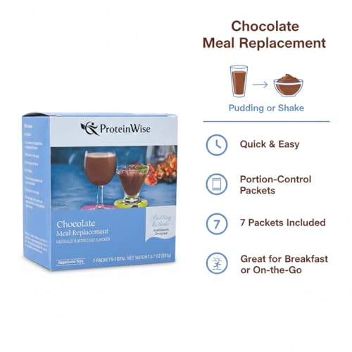 Image of ProteinWise - Chocolate Meal Replacement Shake or Pudding - 7 /Box