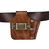 Tourbon Leather Measuring Tape Screwdriver Holder Pocket Hitch Tool Holster Brown