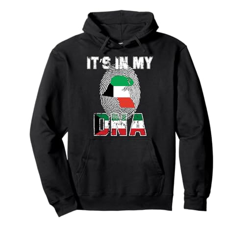 está en mi ADN Kuwait Mapa huella digital Kuwait Amor nacional Sudadera con Capucha