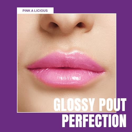 Image of Elle 18 OMG Lip Gloss, Glossy Finish, Pink-a-licious, Non-sticky Formula, Moisturising, Infused with Rapeseed and Jojoba Oil, Full Coverage| 2.5ml