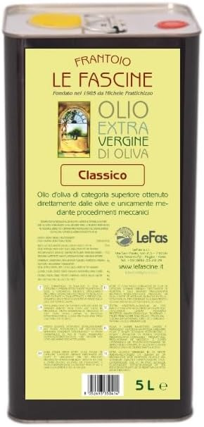 Le Fascine Classico - Olio Extravergine di Oliva 100% Italiano Estratto a Freddo Prodotto da Monocultivar Provenzale (Latta da 5 Litri) 5 l (Confezione da 1) - Immagine 2