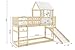 Interbeds Hochbett 200x90 cm mit Rutsche und Treppen Etagenbett Stockbett Holzbett Kinderbett mit Lattenrost Spielbett (Mit Rutsche)