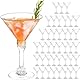 Martini-Gläser aus Kunststoff, 142 ml, Einweg-Cocktailgläser, hohe Mini-Martini-Becher, Margarita-Gläser aus Kunststoff, perfekt für Silvester-Party-Wein, Desserts, Vorspeisen und alle Veranstaltungen