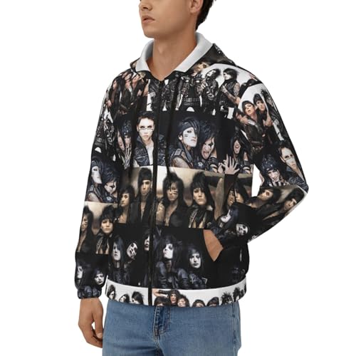 Black Music Veil Brides Men's Casual Zipper Hoodie Pullover Hooded Long Sleeve Sweatshirt with Big Pockets2