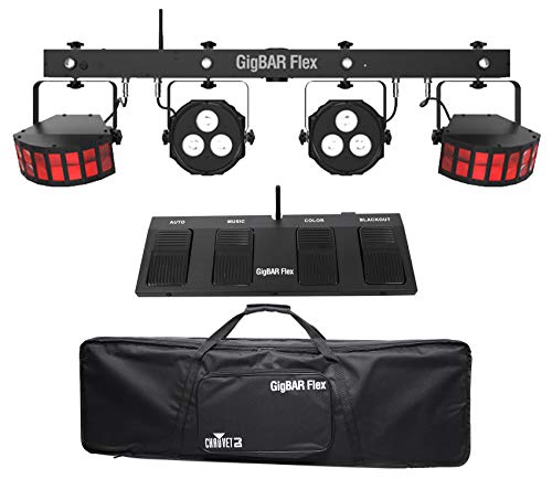 Pack Audiosavings: Sistema de Iluminación Chauvet DJ GigBAR Flex con luces Derby y Par Can + Máquina de Humo Rockville R720L con control remoto y fluido miniatura 2