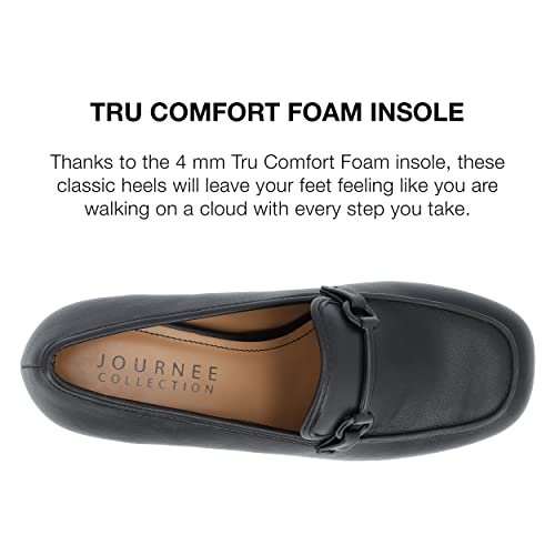 Journee Collection Womens Nysaa Block Heel Faux Leather Loafer Heels4