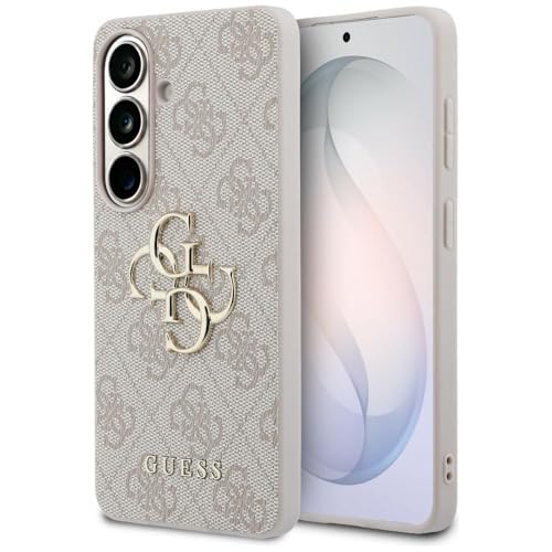 CG MOBILE Guess 4G Coque en métal avec logo pour Samsung Galaxy S26 Rose
