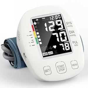 Blood Pressure Monitors for Home use, Automatic Digital BP Machine, Adjustable Upper-Arm Blood Pressure Cuff(8.7” -16.5”), Large Clear LCD Backlit Display&HR Detection, 2×99 Sets Memory