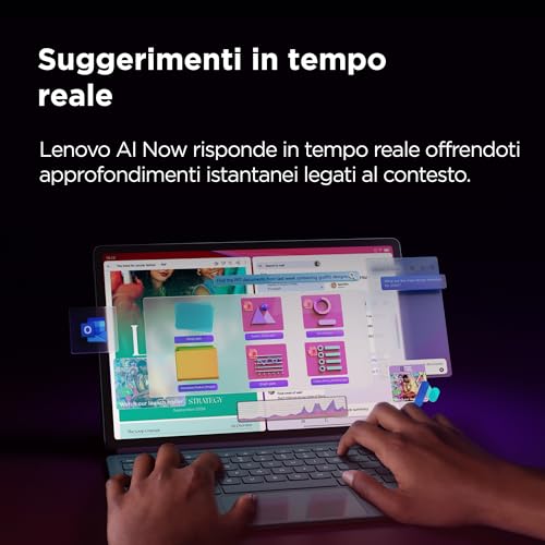 Lenovo Yoga Tab Plus, Ai Tablet, Display 3K Da 12.7" 144Hz, Processore Snapdragon 8 Gen 3, Ram 16GB, Memoria 512GB, Wifi 6, Tablet Android 14, Tab Pen Pro E Tastiera Incluse - Seashell - 4