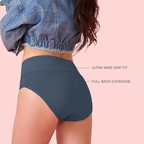 Image of Enamor Cotton Classic, All Day Comfort, High Waist Brief - Breathable, Antimicrobial with Stain Release, Outer Brushed Wide Elastic, Full Coverage - CW01