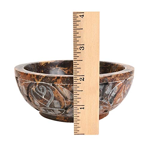 Soapstone Smudge Bowl For Scrying - 5”X 2” - Incense Burner, Wiccan Rituals, Divination #TOP3