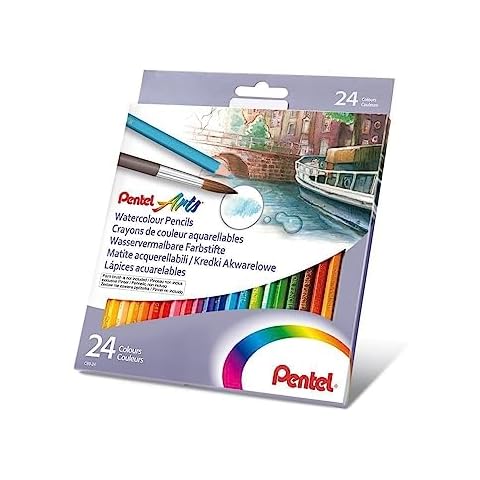 Pentel Arts 24 Count Watercolour Pencil Set Cover