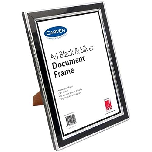 Cadre pour documents protéger diplôme A4 Carven QFBLKSILVA4 - 2