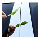 Glossy Black Silver Carbon Pillar Post Compatible for Mazda BT50 2010-2015 Door Window Column BC Trim Sticker Cover(Silver)