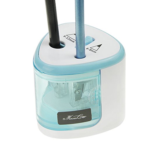 Taille-crayon électrique bleu à piles pour dessin et bureau