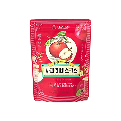 Ssanggye Apple Hibiscus Black Rooibos Blended Tea 1.5G X 15 Pyramid Tea Bags, Tangerine Peel / Chamomile / Natural Fruit Chips With Apple Flavors Refreshing And Soothing Tastes Contians Low Caffeine #TOP6