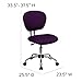 Flash Furniture Beverly Mid-Back Purple Mesh Padded Swivel Task Office Chair with Chrome Base