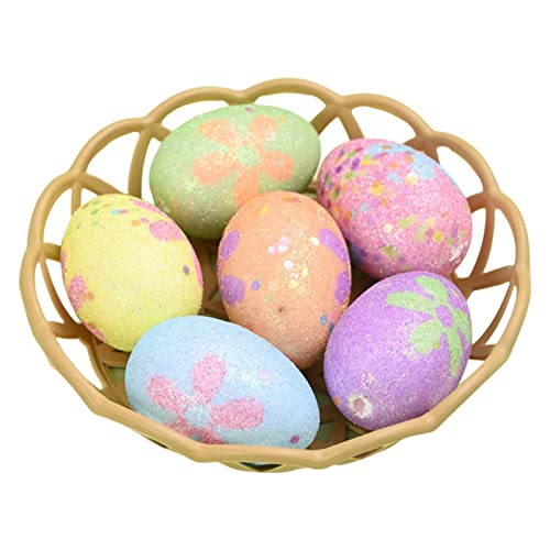 Ovos de Páscoa Impressos Plásticos, Sortimento Colorido Recheios de Cesta de Páscoa Brinquedos Sacos