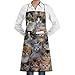 Drempad Delantal de Cocina, Cat Fashion Waterproof Durable Apron with Pockets For Women Men Chef