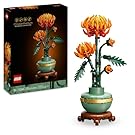 LEGO Botanicals Chrysanthemum Artificial Flower Building Set - Faux Plant Gift for Mothers - Creative Model Kit for Adults to Build - Home Office Decor from the Botanical Collection - 10368