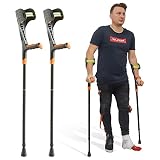 BigAlex Forearm Crutches for Adults (1 Pair) Lightweight Adjustable Arm Crutch with Soft Handle Non-