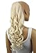 Produktbild PRETTYSHOP 50cm Haarteil Zopf Pferdeschwanz Haarverlängerung Gewellt Weißblond HC4-1