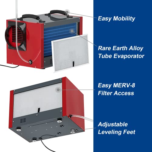 Abestorm Crawl Space Dehumidifier With Pump, 120 Pint Commercial Dehumidifier With Drain Hose For Basement, Whole Home, Humidity Control, Auto Defrosting, Auto Shut Off/Restart, 5 Year Warranty #TOP6