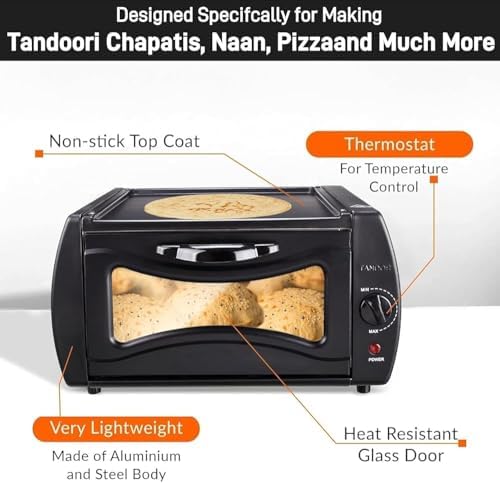 1500W Multifunctional Electric Pizza Oven - Countertop Mini Maker with 50-400℃ Temperature Control, Baking Tray, Rack & Handle for Perfect Homemade Pizzas