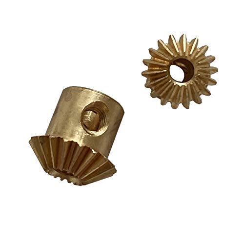 SUOFEILAIMU-PHONE CASE Industry 2PCS Copper Pinions 0.5M 18T 3mm Hole Bevel Gear Brass M3 Conical Gears (Hole Diameter : 3mm, Number of Teeth : 18 Teeth)