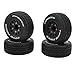 SPYMINNPOO RC Truck Tires, Short Course Truck Tires Strong Cushioning 110 RC Short Course Truck Wheel with Hex Adapter for ARRMA (Black) Model Toys Body Parts