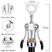 KORCCI Wine Opener 2 Pcs, Wine Bottle Opener, Zinc Alloy Wing Corkscrew Heavy Duty, Cork Screw Beer Opener for Bartenders, Multifunctional Bottle Opener for Kitchen, Restaurant, Bar, Waiters （Silver）