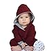 Produktbild Btruely Kinderbekleidung Baumwolle Kinder Set Winter Mädchen Kinderbekleidung 2pcs Langarm Tops Baby Clothes Set Hoodie Pullover + Hosen Outfits (80, Wine)