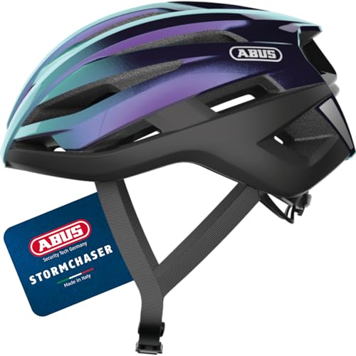 ABUS Rennradhelm StormChaser - Leichter und komfortabler Fahrradhelm für professionellen Radsport für Damen und Herren - Lila/Blau, Größe L – Ansicht 1